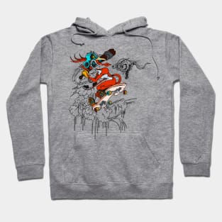 skater fox t-shirt 4 Hoodie